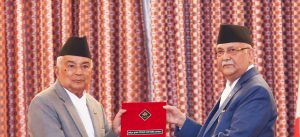 PM Oli presents Security Council’s reports to President Paudel