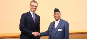 PM Oli holds a meeting with Finland’s President Stubb