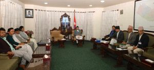 Speaker Ghimire in consultation with party whips to resume house business