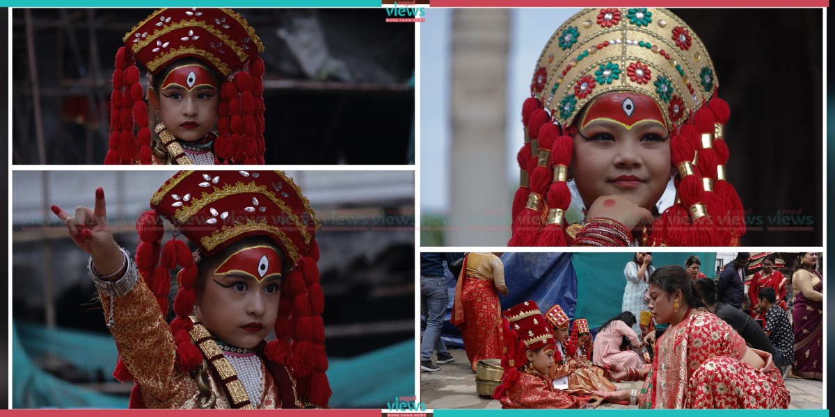 Kumari Puja observed at Hanuman Dhoka (Photo Feature)