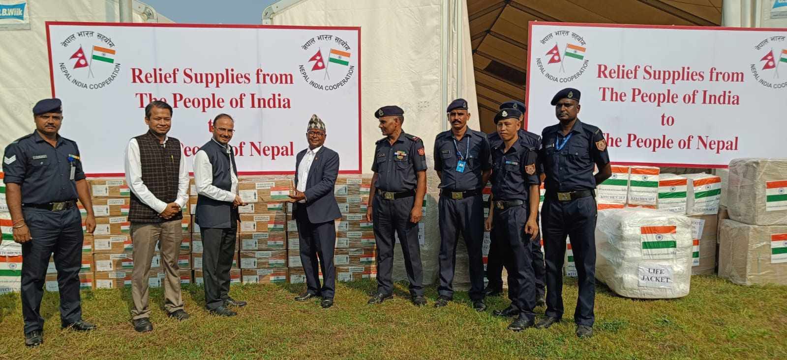 India handovers second consignment of relief materials to Nepal