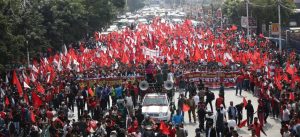 CPN (Maoist Centre)’s demonstration in Kathmandu (Photo Feature)
