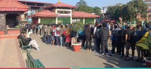 People lined up to purchase tickets for SAFF Women’s Championship Final (Photos)