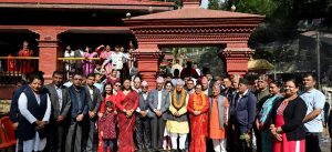 President Paudel offers worship at Dakshinkali temple