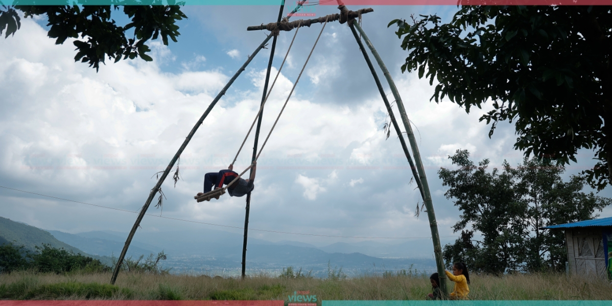 Enjoying Dashain Swing… Shouting Cha Cha Hui… (Photo Feature)