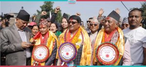 CPN (UML)’s candidates register their names for Kirtipur’s Mayor and 2 Ward Chairperson (Photo Feature)