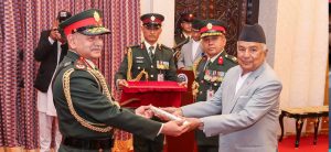 President Paudel confers honorary title of ‘COAS General’ to Indian Chief Dwivedi