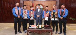 PM Oli honours bodybuilding competition winners
