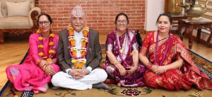 PM Oli receives ‘tika’ from his sisters