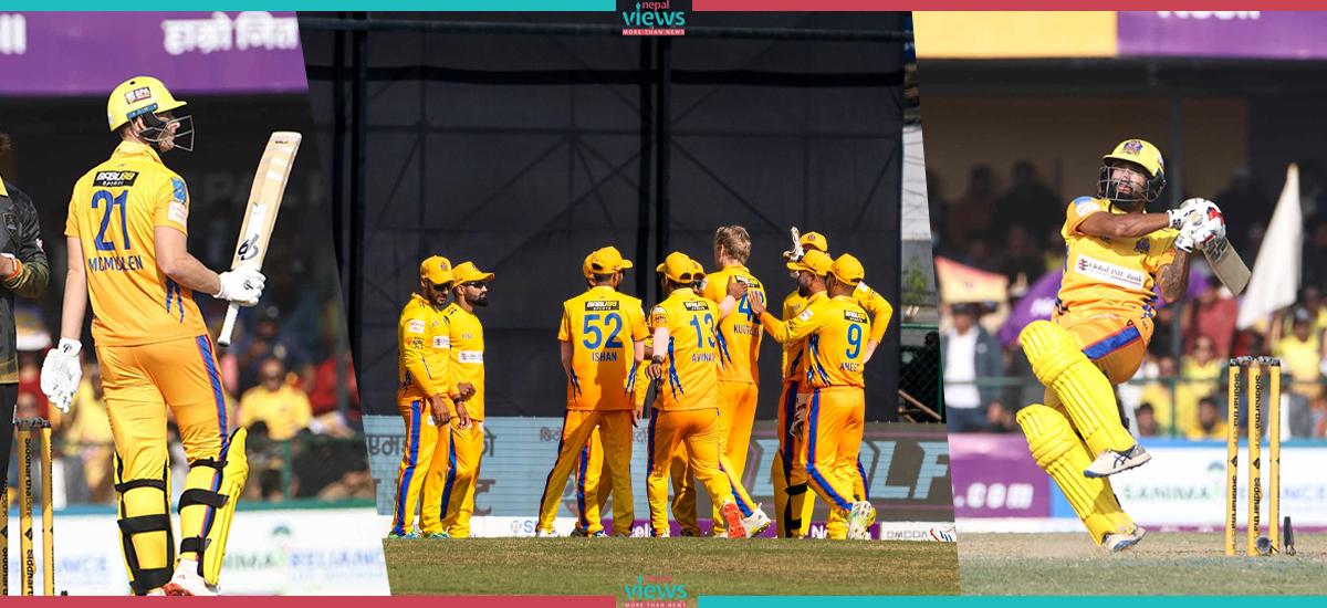 Sudurpaschim Royals register 2nd victory in NPL; Kathmandu Gurkhas defeated by 73 runs