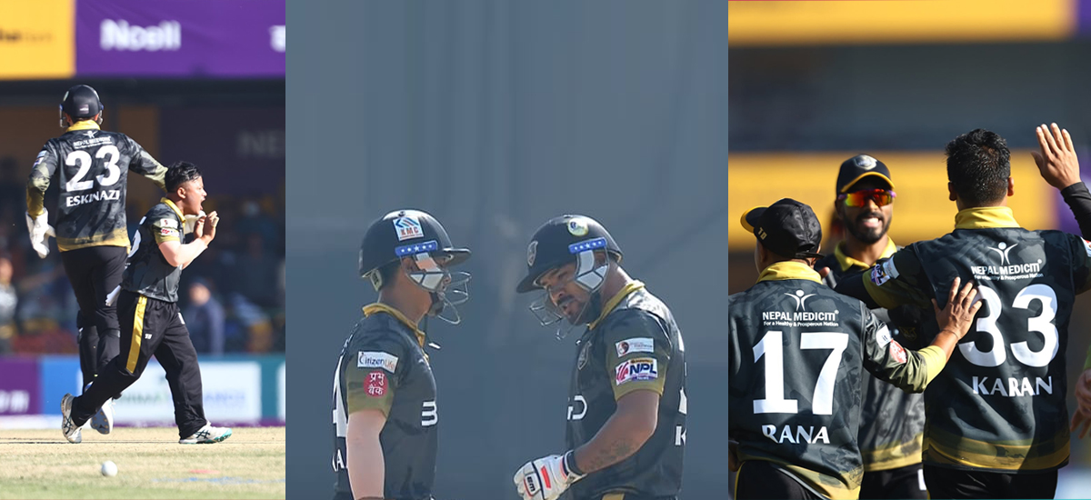 NPL: Kathmandu Gurkhas defeats Karnali Yaks by 3 wickets