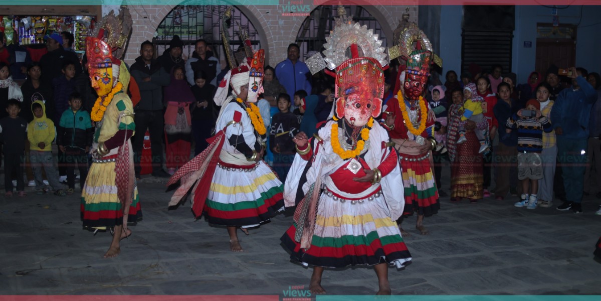 “Nawadurga Dance” performance for blessings in Gokarneshwor (Photo Feature)