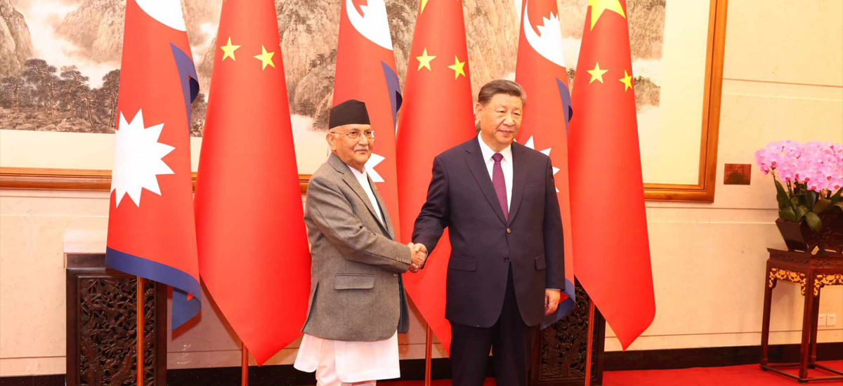 Meeting between PM Oli and China’s President Xi