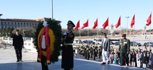 PM Oli lays wreath at Martyrs’ Monument in China