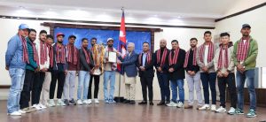 PM Oli felicitates NPL Champions Janakpur Bolts