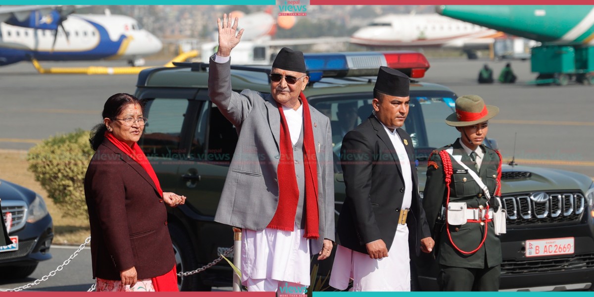 PM Oli departs for China (Photo Feature)