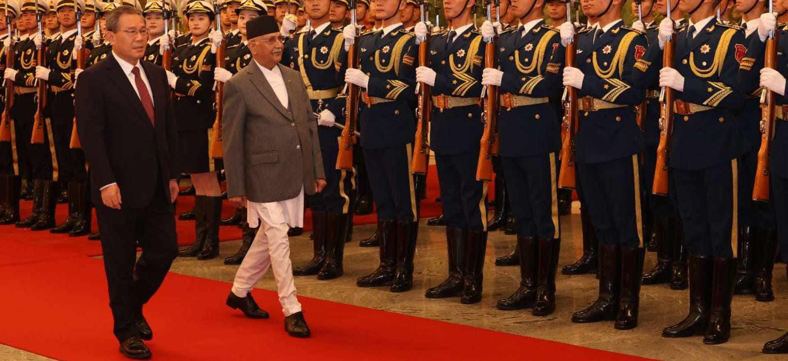 Chinese Premier Li welcomes PM Oli in Beijing