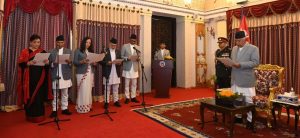 President Paudel administers oath of office to 5 ambassadors-designate