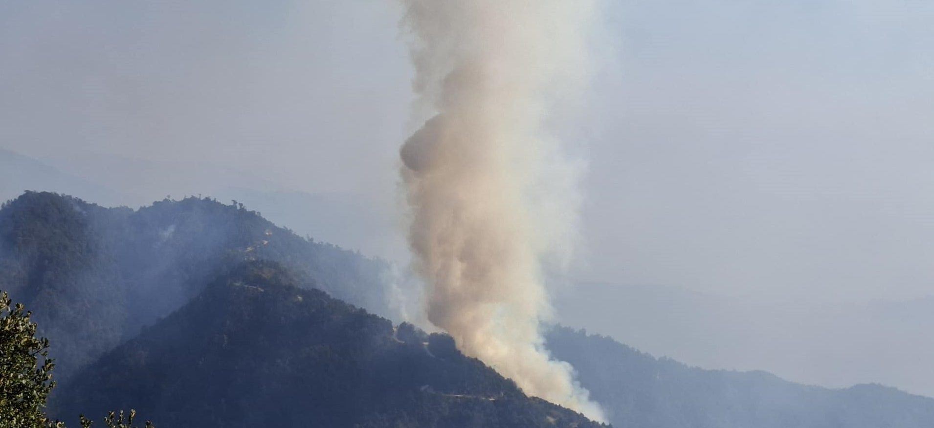 Fire in Mahabharat forest of Kavre still out of control