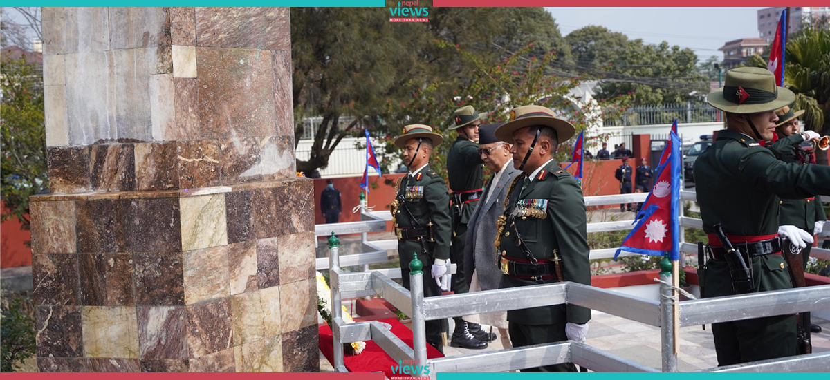 PM Oli pays tribute to Martys at Martyrs’ Memorial Park (Photos)