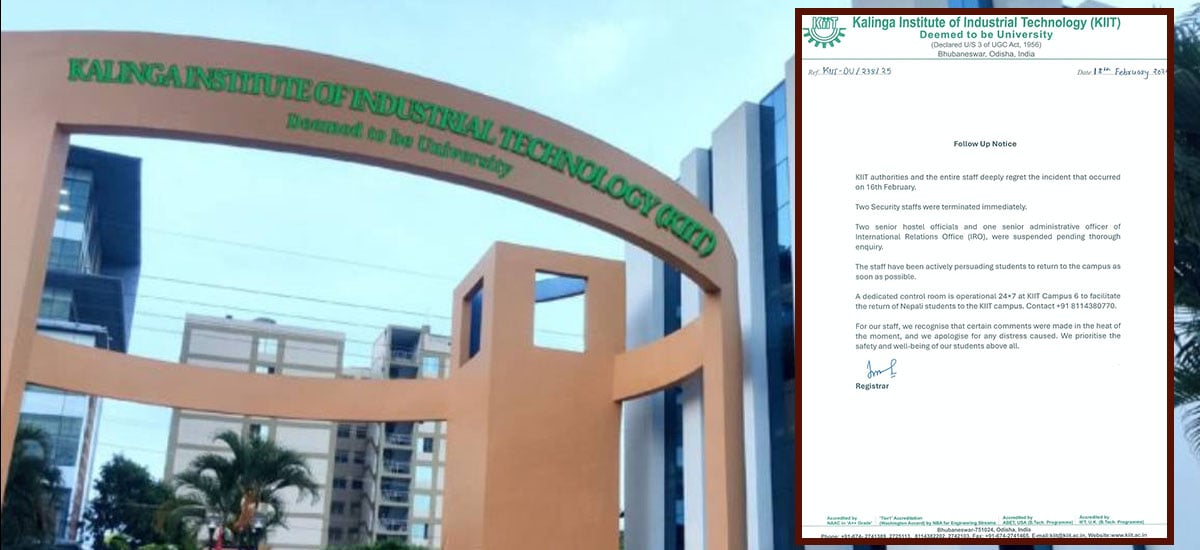 KIIT apologizes and suspends 3 staff members