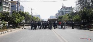 Preparation to stop monarchists outside Ring Road (Photo Feature)