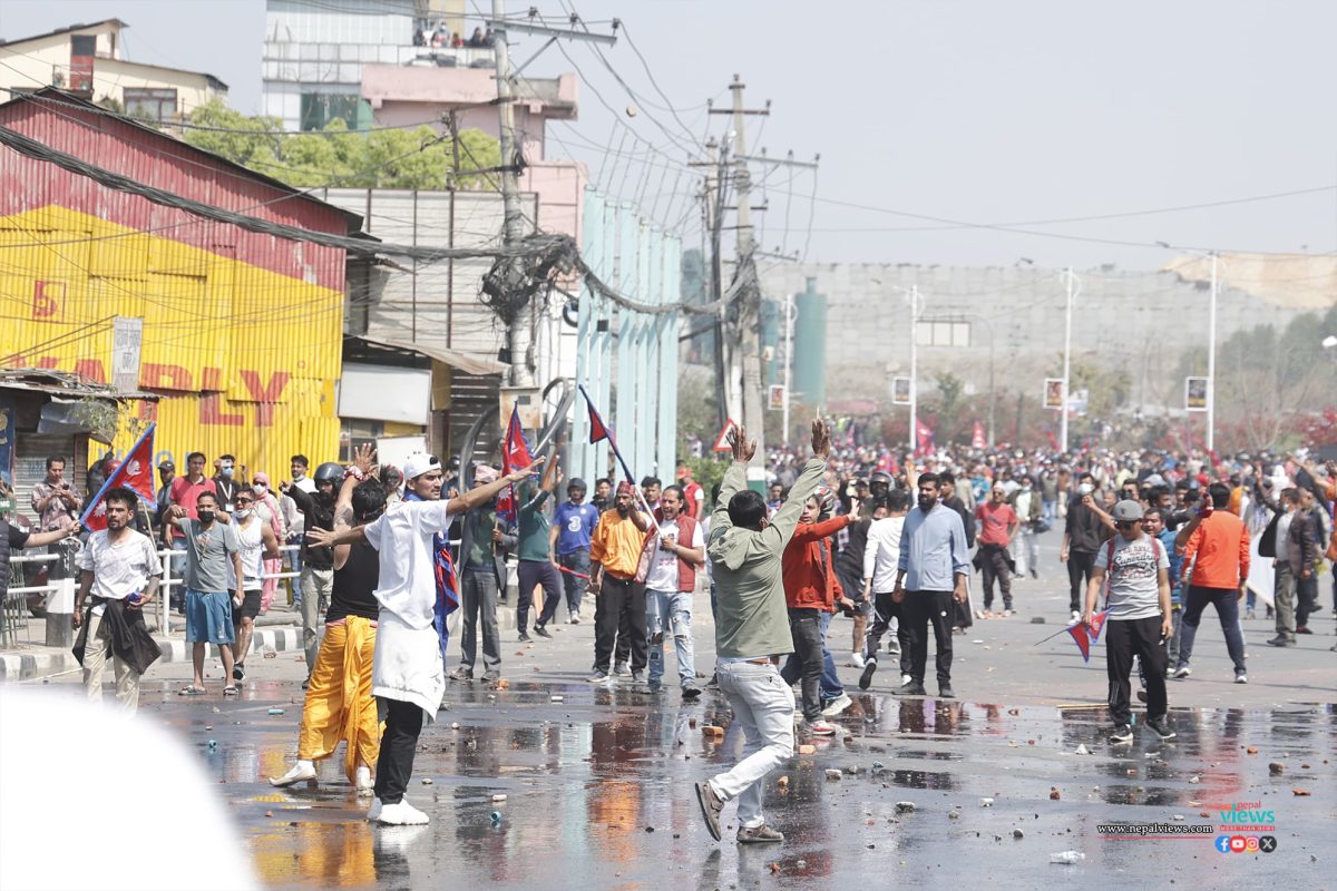 Vandalism at Koteshwor’s Bhat Bhateni