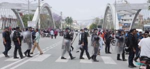 Tight security arrangements in Bijulibazar before RPP’s protest (Photo Feature)