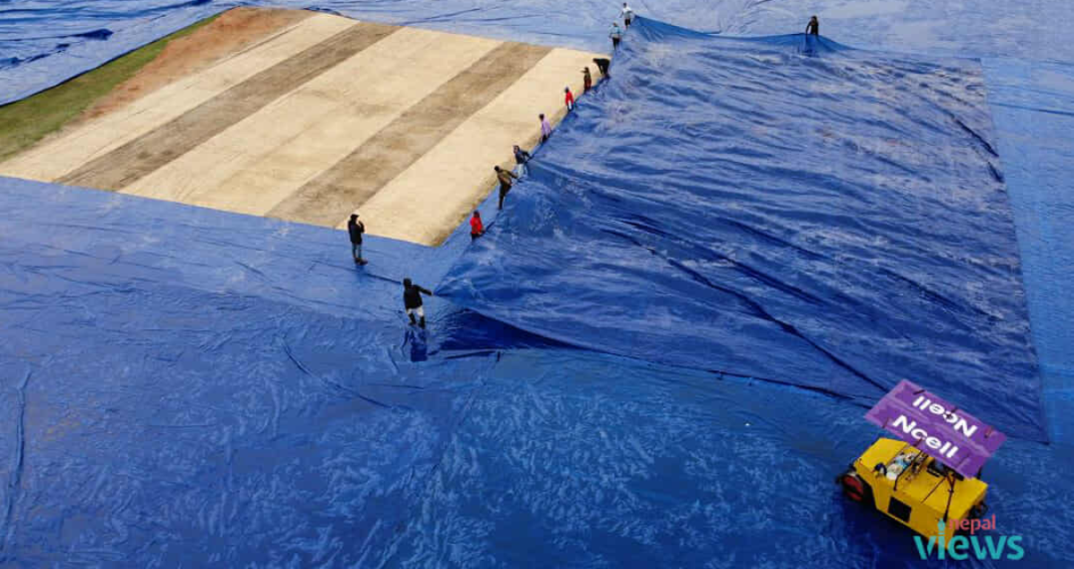 Rain affects decisive match of ICC U-19 World Cup Asia Qualifier in Mulpani (Photos)
