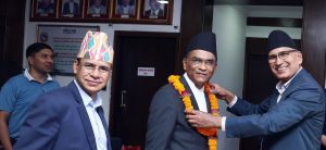 New NRB Governor Dr Poudel meets with Finance Minister Paudel