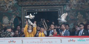 President Paudel pays homage to Boudhanath (Photo Feature)