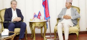 Energy Minister Khadka and US Ambassador Thompson discuss MCC project