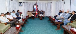 Speaker Ghimire’s discussion with Chief Whips