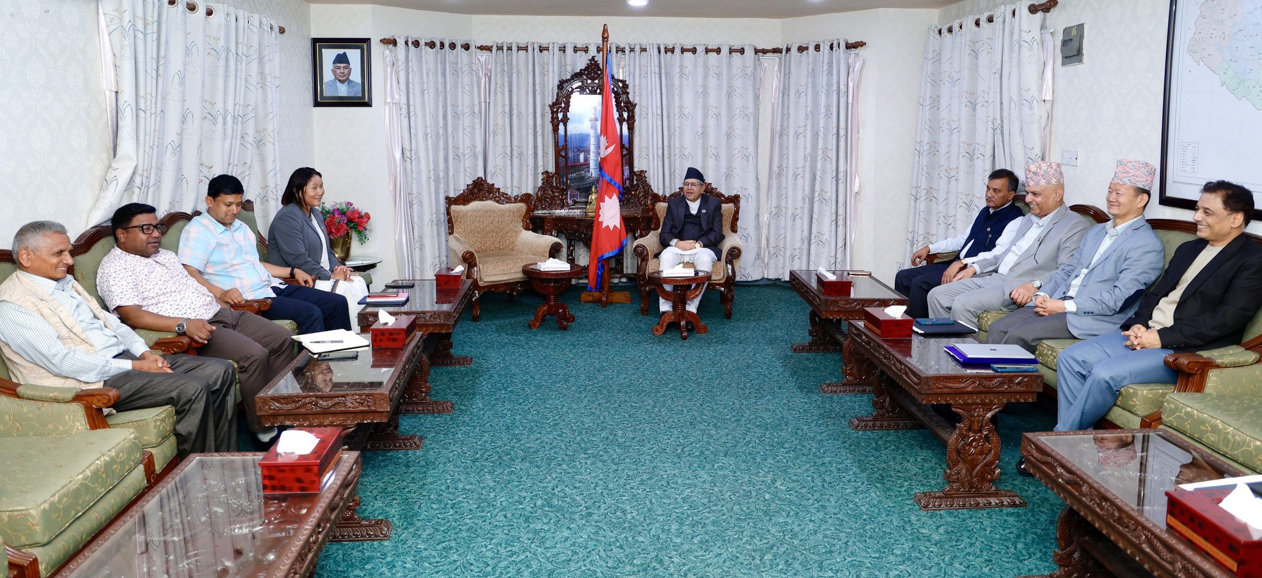 Speaker Ghimire’s discussion with Chief Whips