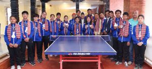 PM Oli congratulates table tennis players