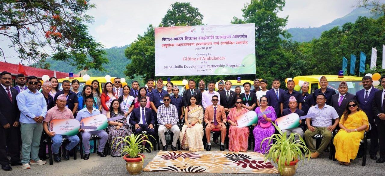 Government of India gifted 40 Ambulances in various districts of Nepal