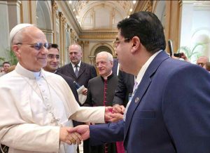 MP Dhakal greets Pope Leo XIV