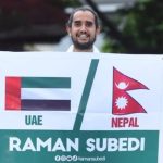 Raman completes Samui Half Marathon carrying flags of Nepal and UAE