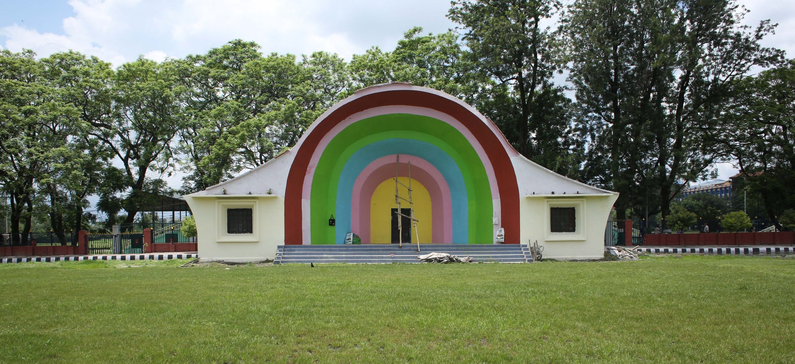 Makeover of historic Khula Manch with lush grass (Photos)